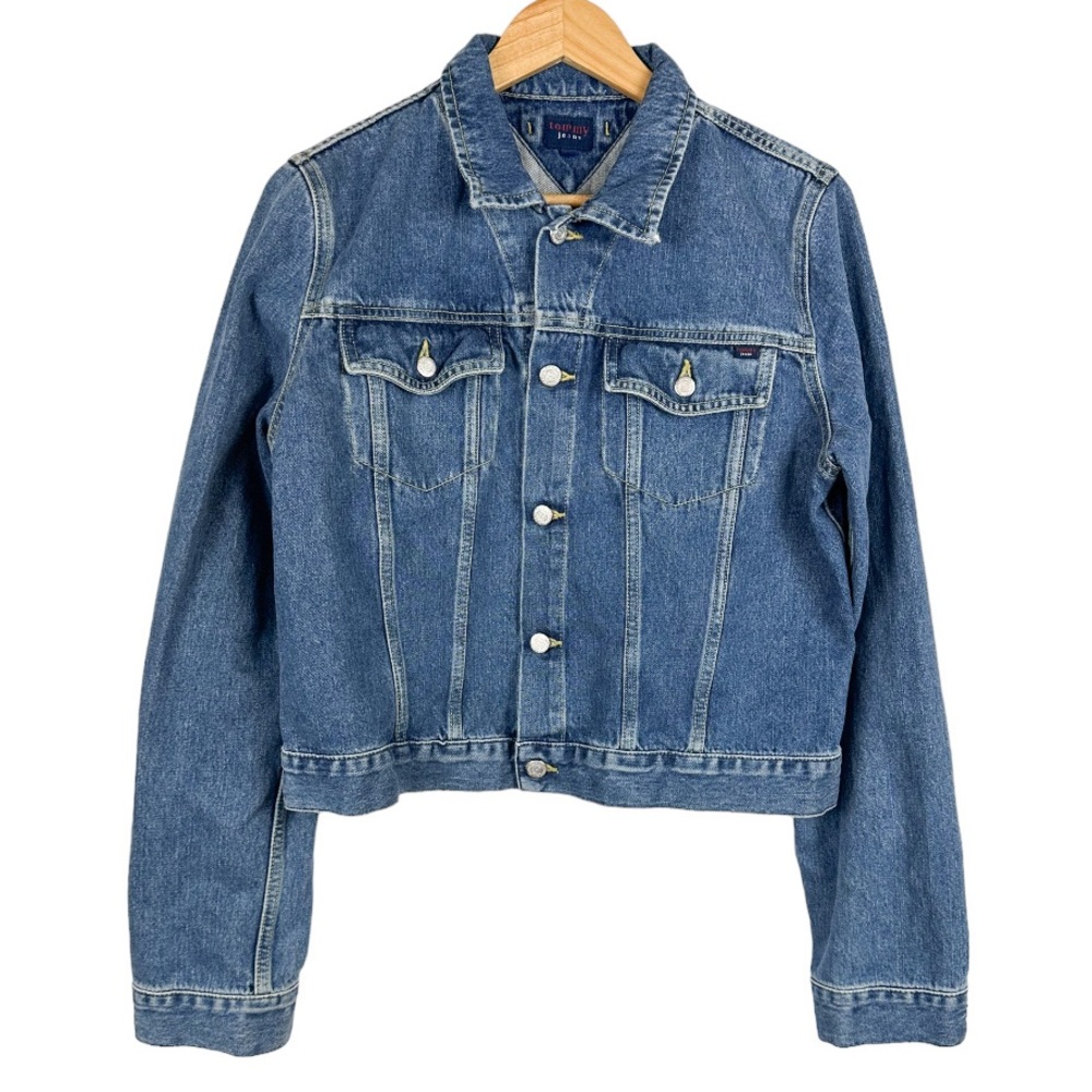 Vintage Tommy Jeans Cropped Trucker Denim Jacket Size XL